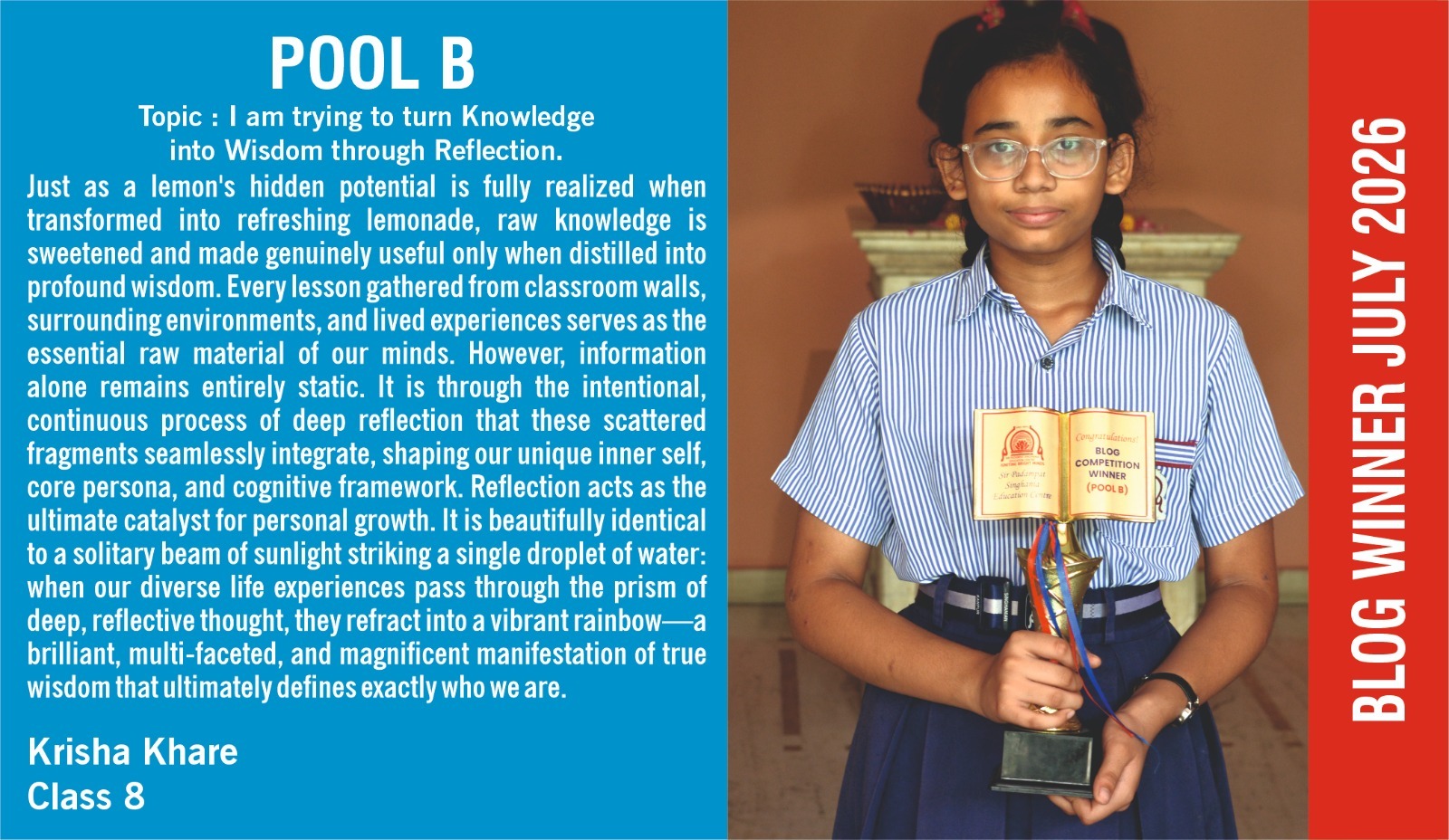 I am trying to turn Knowledge into Wisdom through Reflection.