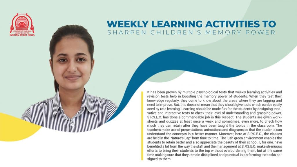 Weekly Learning Activities to Sharpen Childrens Memory Power