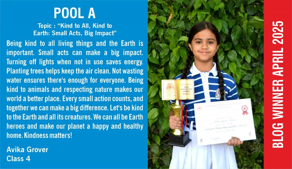 Being kind to all living things and the Earth is important