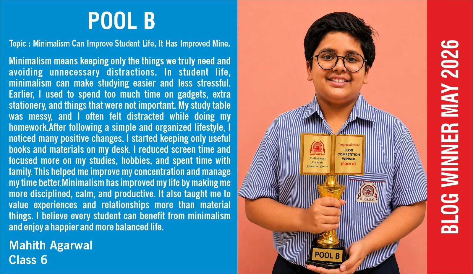 Pool B – Mahith Agarwal / Class 6